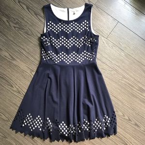 Skies Are Blue | Lasercut Dress | M